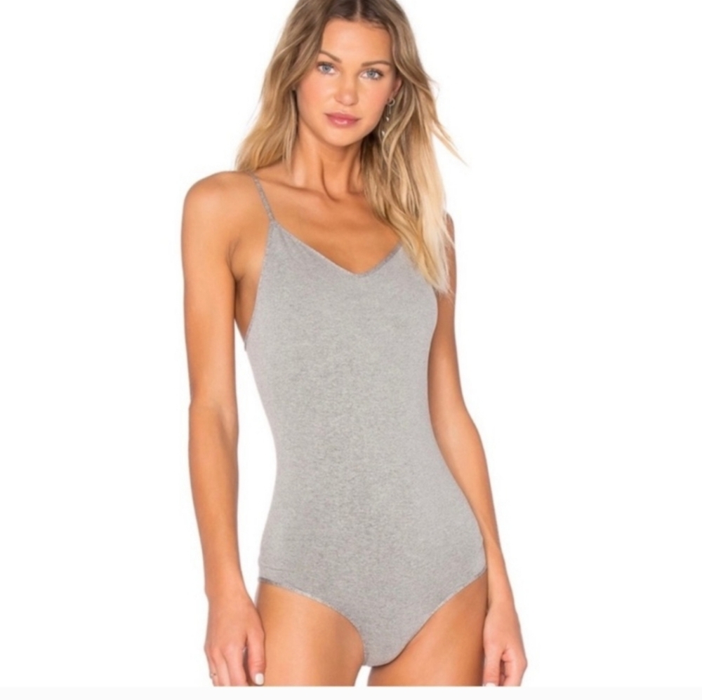 FREE PEOPLE INTIMATELY Basic Seamless Bodysuit in Heather Gray